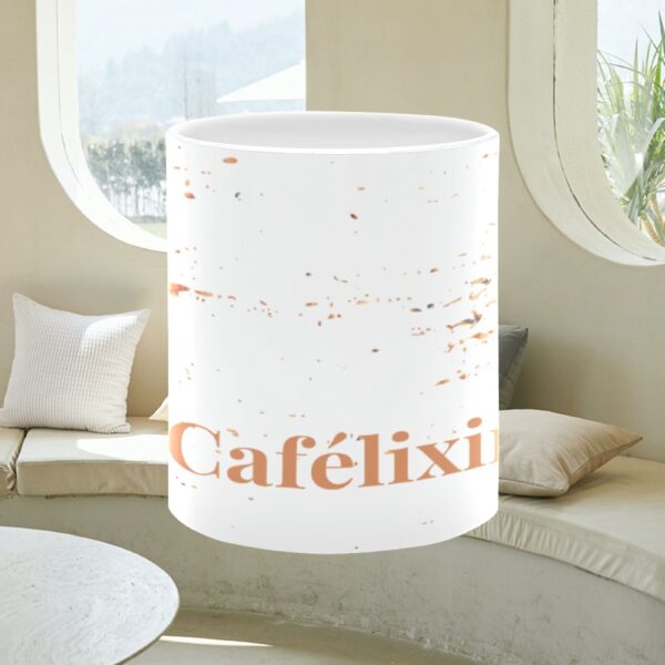 Cafélixir Classic White Coffee Mugs