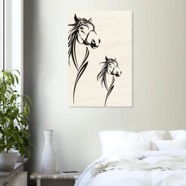 Equestrian Elegance Wood Print