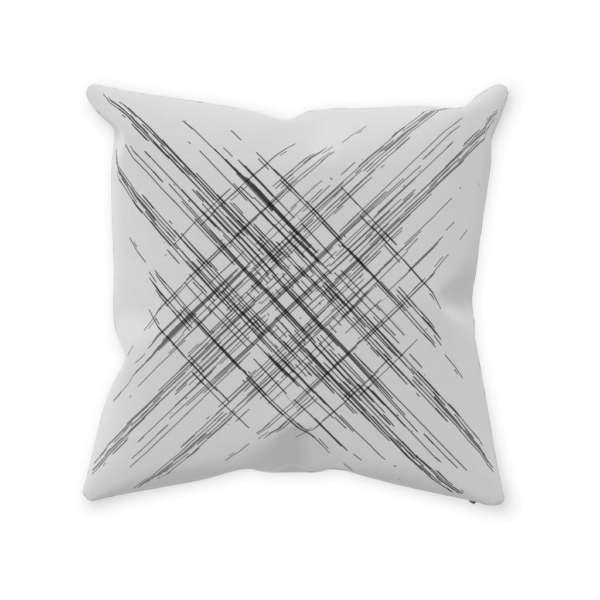 Artistic Throw Pillow Black