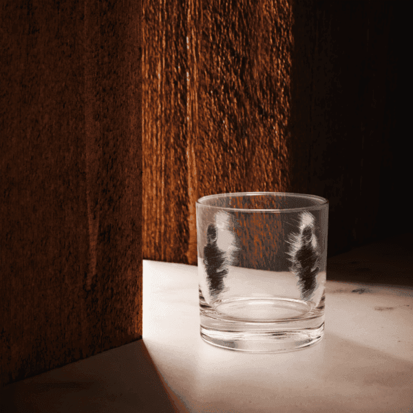 Artistic Whiskey Rocks Glass Shadowed Figure - Image 6