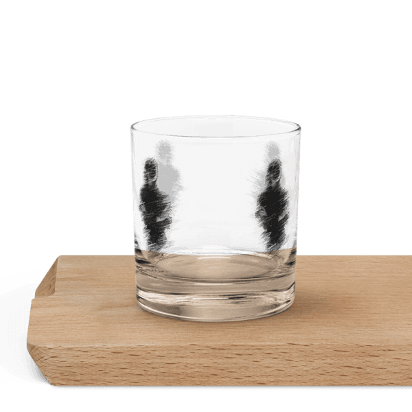 Artistic Whiskey Rocks Glass Shadowed Figure - Image 7