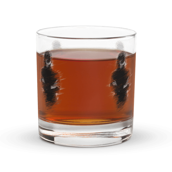 Artistic Whiskey Rocks Glass Shadowed Figure - Image 4