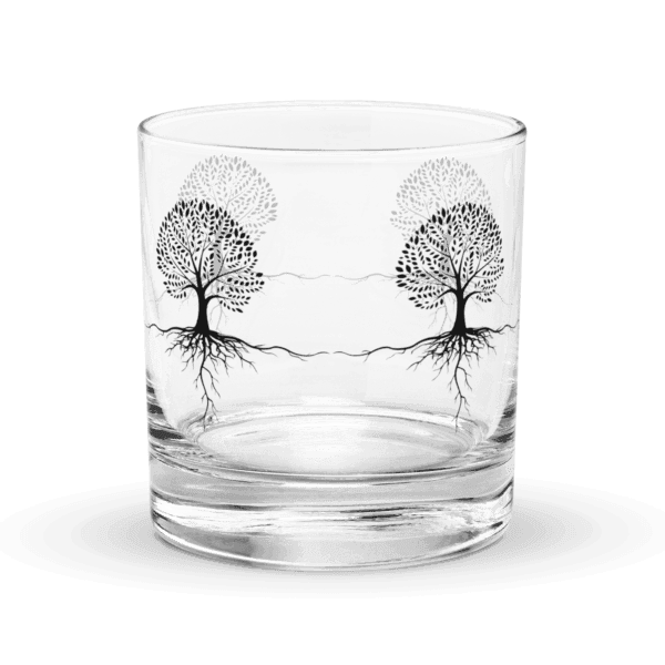 Rooted Elegance Rocks Glass Stylish Rocks Glasses By HadiArts - Image 3