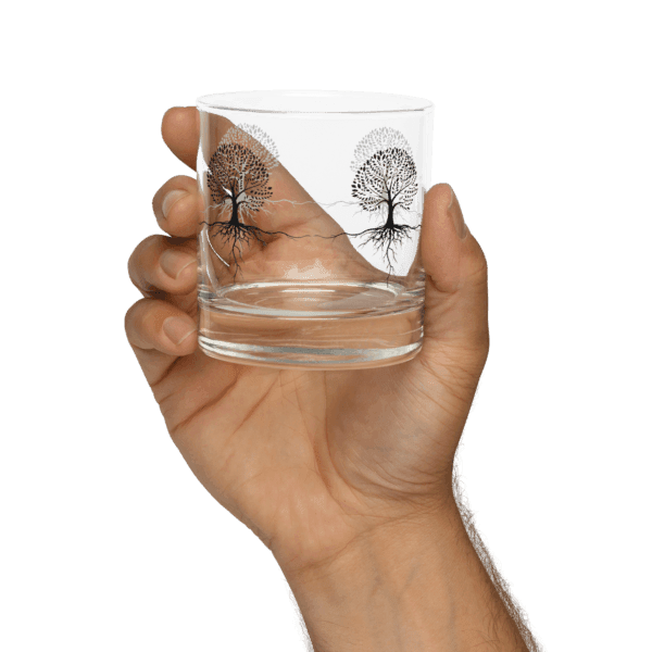 Rooted Elegance Rocks Glass Stylish Rocks Glasses By HadiArts - Image 4