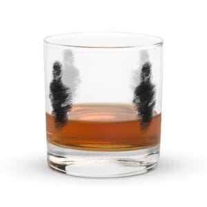 Artistic Whiskey Rocks Glass