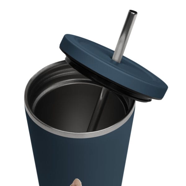 Insulated Tumbler with Straw Double-Wall Stainless Steel - Image 14