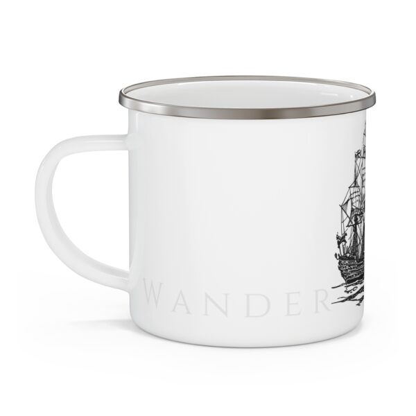 Vintage enamel camping mug for hiking in HadiArts USA